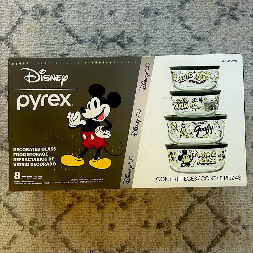 Disney Pyrex glass food storage